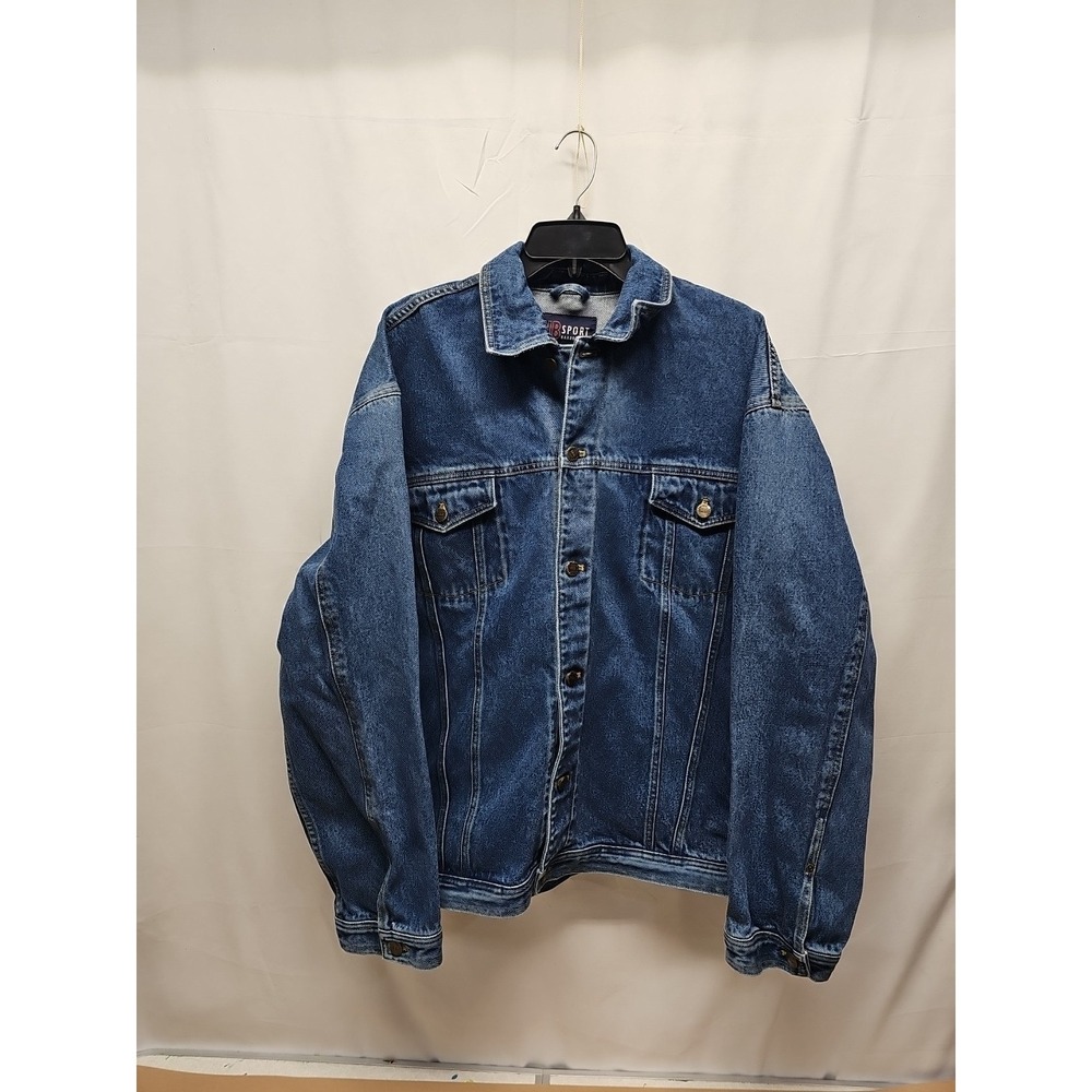 Harbor Bay Men's Blue Vintage Denim Jacket Hb Sport 90s Trucker Size 1xlt Tall - Picture 6 of 10